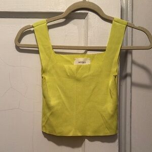 Lime green / yellow crop top
